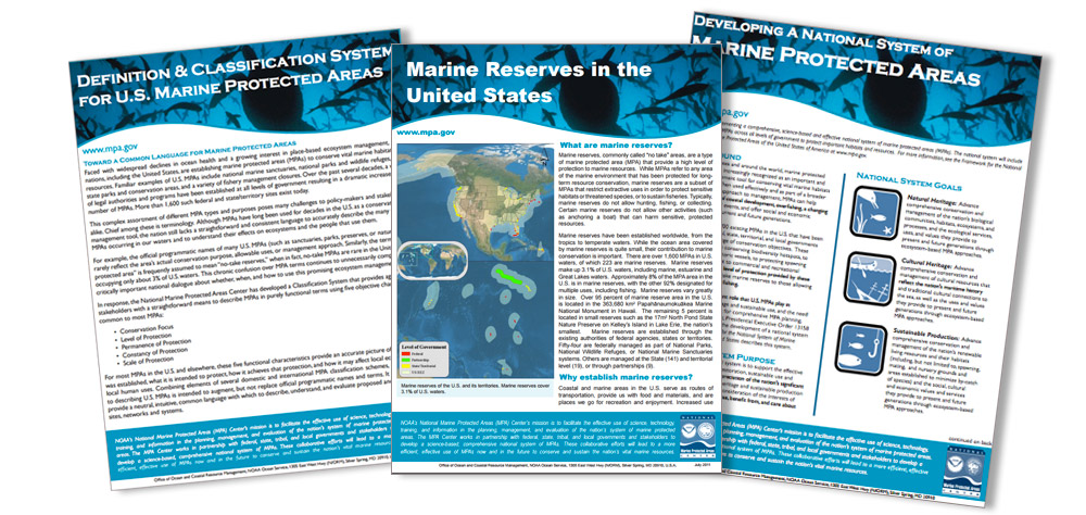 covers of various fact sheets